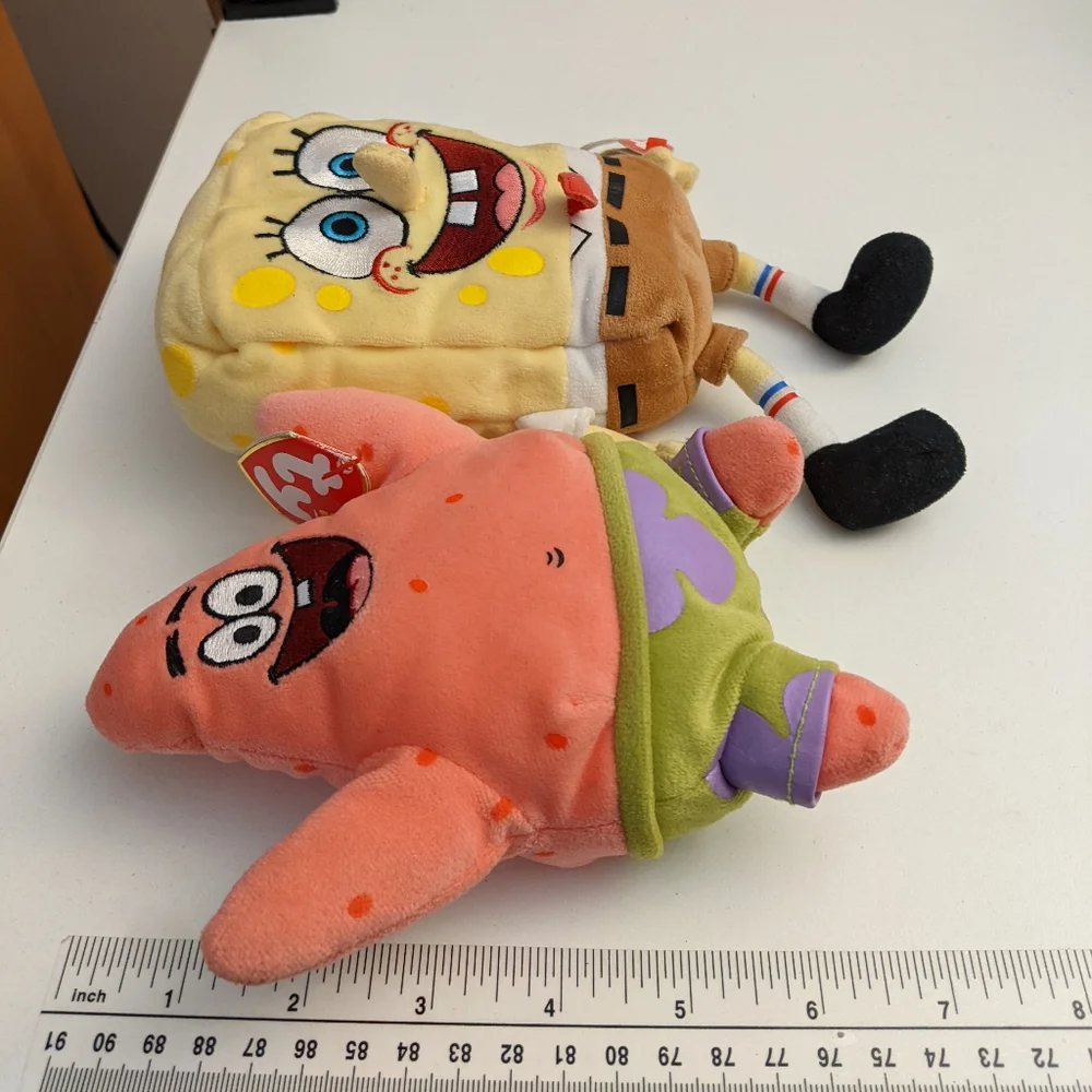 VTG Sponge Bob Square Pants and Patrick Star with tags, 2 Ty Beanie Babies - Picture 13 of 15